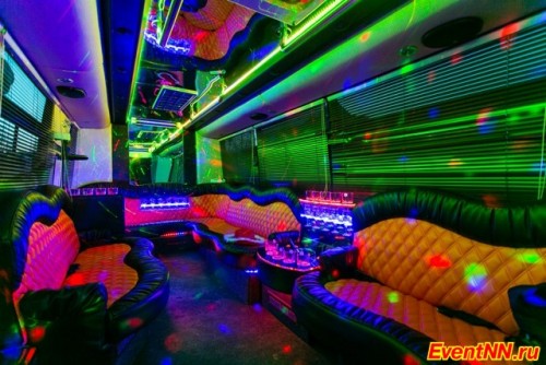 автобус-лимузин на день рождения, мальчишник, девичник, свадебное after-party, автобус для праздника