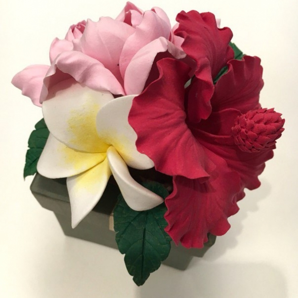Мастер-класс по керамической флористике "Коробочка с цветами"