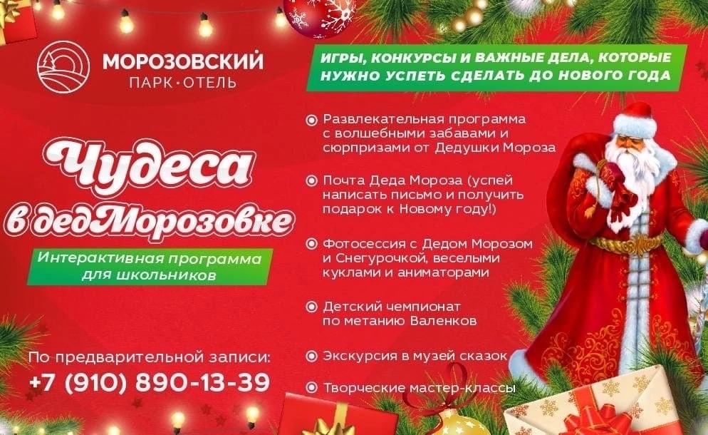 "Чудеса в ДедМорозовке" Интерактивная программа для школьников "Чудеса в ДедМорозовке" Интерактивная программа для школьников