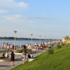 Фан-зона на Нижневолжской набережной в день отборочного матча Евро-2020